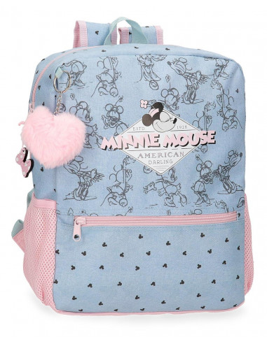 29523D1 ADAPT. BACKPACK  33CM MINNIE MOUSE AMERICAN DARLING